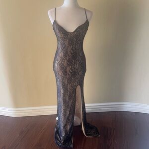 ASOS Design Lace Sheer Maxi Dress